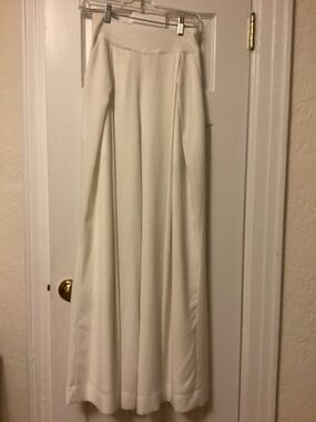 Caribbean Queen White Wide-Leg Palazzo Pants